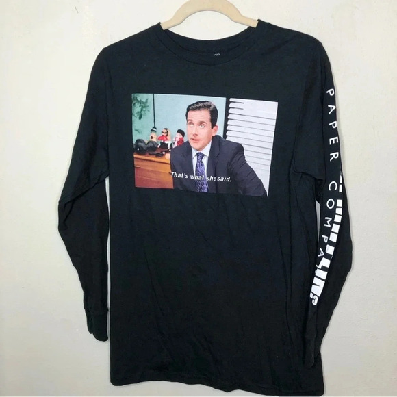 The Office Michael Scott "That's What She Said" Long Sleeve Tee Medium - Picture 1 of 6